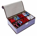 Foldable 8 Divider Bra and Underwear Organizer Box with Lid