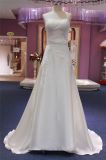 Strapless Lace Satin A Line Evening Prom Party Bridal Wedding Dresses