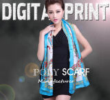 High Quality 100% Digital Printed Poly Scarf