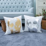 Foil/Gold&Silver Print Decorative Cushion/Pillow with Skull Pattern (MX-03)