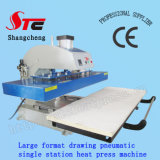 Large Format Automatic T-Shirt Heat Transfer Machine 50*120cm Pneumatic Drawing Heat Press Machine Single Station T Shirt Printing Transfer Machine Stc-Qd08
