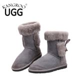 Fashion Women MID Calf Boots with Decoration Wool in Grey
