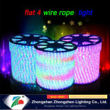 Home Christmas Decorative Single Color Flat 4wire Rope Light