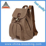 Shoulder Zipper Backpack Travel Bags Canvas Khaki Leisure Backpack