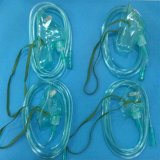 Medical Equipment Medical Disposables Manufacturer Oxygen Face Mask for Green/Transparent Different Mask Size