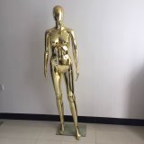6 FT Plastic Female Mannequin Chrome Mannequin Golden Plated Mannequin