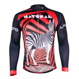 Red Zebra Stripes Sports Tops Men's Breathable Cycling Jersey