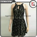 China Manufacture European Style Black Lace Dress Pattern Elegant Women Lace Dress
