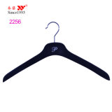 Black Flocking Dress Hanger with Brand Logo