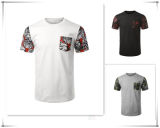 Custom 100% Cotton Men's 3D Printing T-Shirt with Pocket