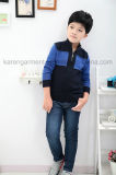 1/4 Zipper Ribbed Quilt Contrast Coloured Boys Sweater Stock
