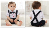 Infant Boy's Gentleman Strap Suit with Bow Knot
