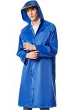 Unisex Transparent Waterproof Long Raincoat PVC Trench Rain Coat