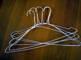 25 Wire Shirt Hangers Silver White Clothes Blouse Dry Cleaner Craft 18