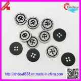 Black Fashion Button Plastic Clothing Button (XDJZ-072)