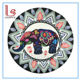 Eco Friendly Elephant and Peacock Round Beach Towels