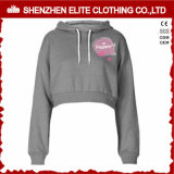 Fashion Custom Grey Plain High Quality Hoodies for Girls (ELTCHI-8)