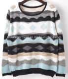 Women Fashion Sales V Neck Long Sleeve Sweater Clothing (X-241)