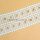 Cotton Fabric Silver Copper Embroidery Lace Eyelet Garment Accessories Textile