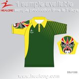 Healong Fresh Logo Apparel Gear Sublimation Men's Polo Shirts for Sale