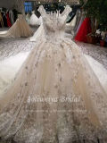 Aolanes Ball Gown Illusion Cap Sleeve Wedding Dress 111128