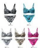 Wholesale of Women's Strip Printed Bra and Panty Set