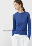 OEM Women Fashion Round Neck Long Sleeve Sweater Clothes (W17-788)