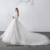 New Princess Long-Sleeve Lace Flower Beading Luxury Wedding Dress