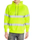 Men's Long Sleeve Safety Hoody with Reflective Tape