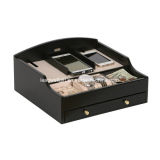 Removable Watch Cushions Wooden Charging Station Jewelry Box