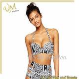 Tankini Breast Bandeau Triped Printing Swimsuits for Women