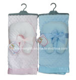 100% Polyester Micro Mink Baby Blanket with Pillow