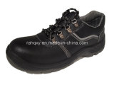 Black Split Embossed Leather Work Shoes (HQ05052)