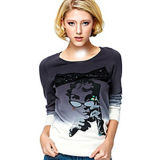 Fashion Nice Cotton Sublimation Printed T-Shirt for Women (W070)