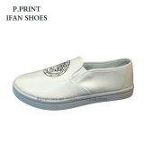 White Canvas PVC Injection Shoes PU Material for Women