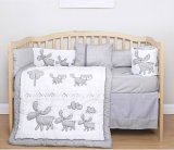 OEM Cute Design 5 Pieces Baby Crib Bedding Set