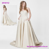 New Model Cheap Elegant Ivory Wedding Dress with Pocket