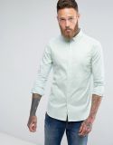 Skinny Twill Shirt in Pale Blue