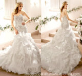 Flowers Bridal Ball Gowns Luxury Organza Wedding Dresses Z8048