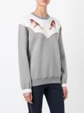 Hot Sale Women's Fashion Grey Embroidery Sweatshirt