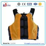 Yellow Color PVC Foam Life Vest for Water Sports