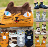 an Exaggerated Cat Hot Selling for Kids Ankle Sock