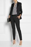 Women's Navy Slim Fit Suit Stylish Office Lady's Suit