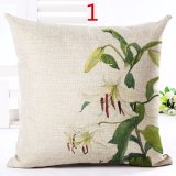 Red Flower Cover Pillow Textile Printing Throw Cover Cushion