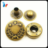 Custom Made Antique Metal Brass Spring Snap Button for Jeans