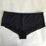 New Arrivel Summer Fabric Black Plain Lace Big Women Panty