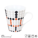 V Shape Ceramic Decal Design Mug