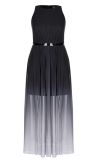 Polyester Plus Size Statement Ombre Maxi Dress