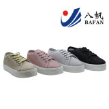 High Foxing Injection Casual Shoes with Shining Upper and Laces Bf161091