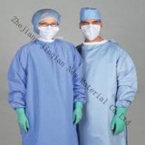 Eco-Friendly and Disposable Blue SMS Nonwoven Fabric for Surgical Gown